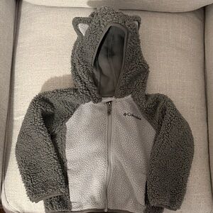 Columbia Kids' Charcoal and Light Gray Fleece Hoodie